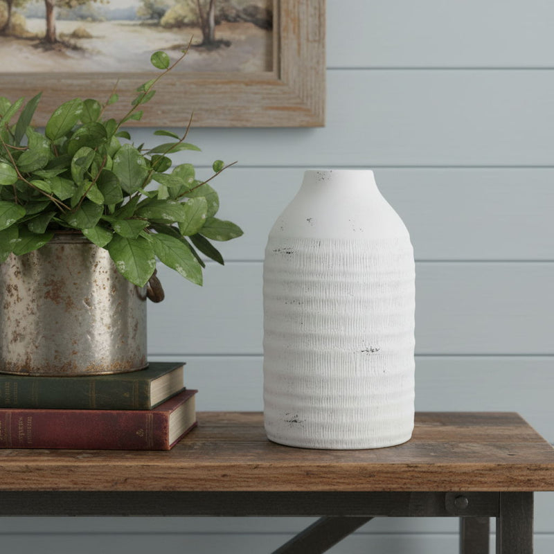 Round Jug Vase (568852) - White
