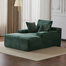 Load image into Gallery viewer, Oversized Chaise Lounge Chair Cozy Cloud Couch With 3 Throw Pillows And Wide Armrest
