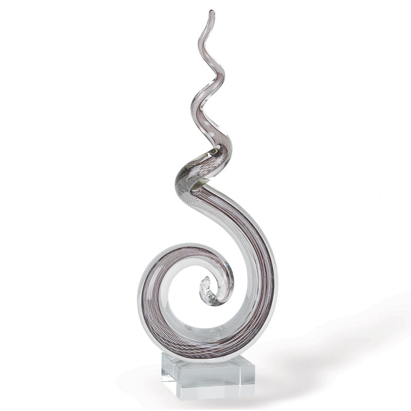 Murano Modern Abstract Tabletop Sculpture (375760) - Clear / Brown