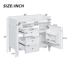 Load image into Gallery viewer, Bathroom Vanity With 2 Drawers And Tip-Out Drawer, Storage Cabinet

