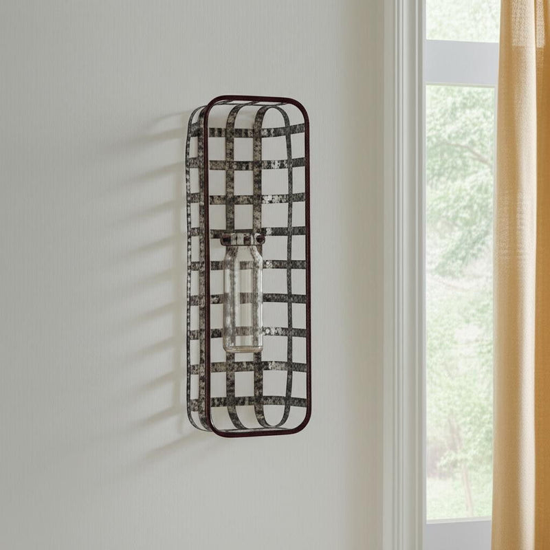 Bottle Wall Vase - Black / Clear / Gray