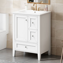 Load image into Gallery viewer, Modern Bathroom Vanity With Sink, Freestanding Cabinet With Drawers And Shelves
