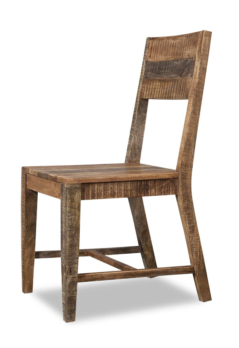 Solid Wood Open Back Side Chairs For Dining Room (Set of 2) - Brown
