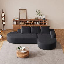 Load image into Gallery viewer, Modern Curved Sofa, L-Shaped Modular Sectional Set With 3 Pillows
