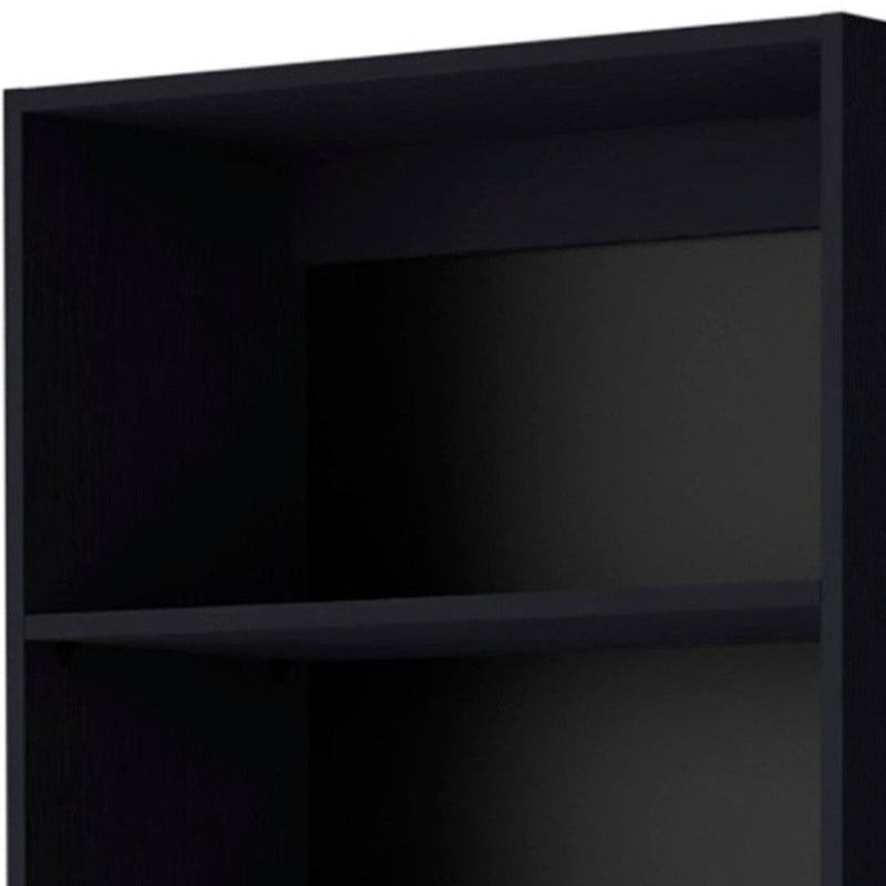 Five Tier Bookcase With Two doors (546189) - Black