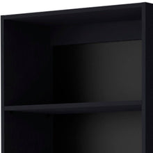 Load image into Gallery viewer, Five Tier Bookcase With Two doors (546189) - Black
