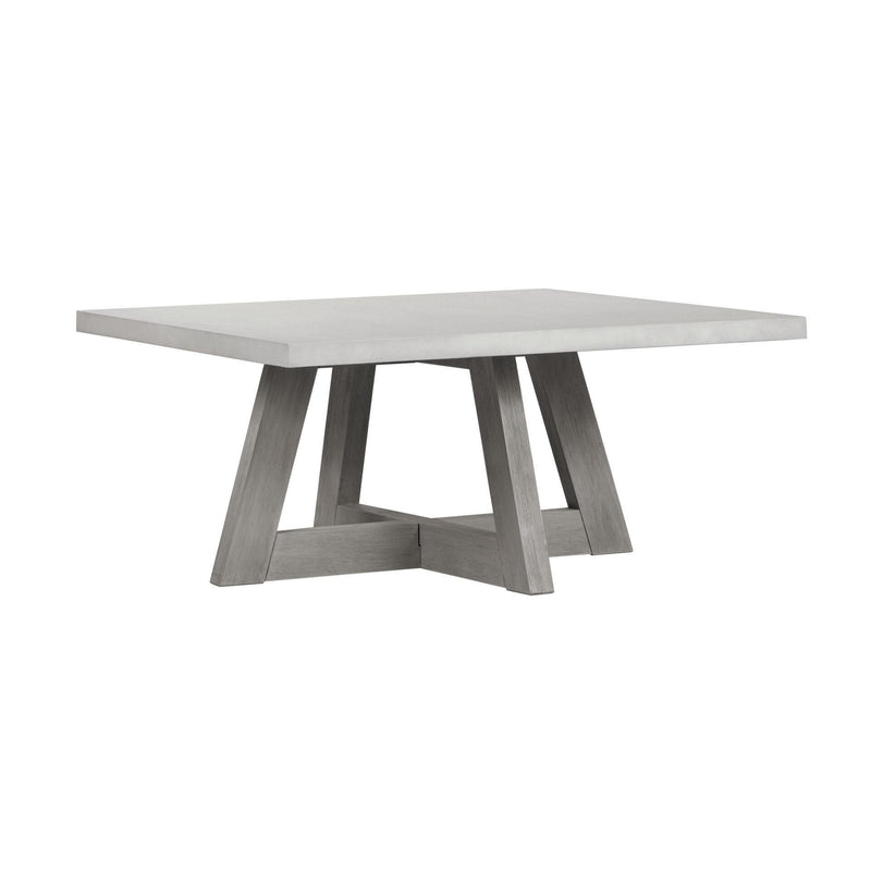 Concrete Cross Legs Coffee Table - Gray
