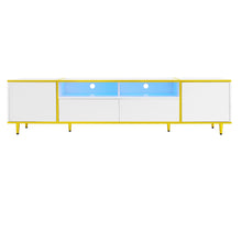 Load image into Gallery viewer, TV Stand For TVs Up To 80&quot;, Entertainment Center With 2 Shelves And LED Lights
