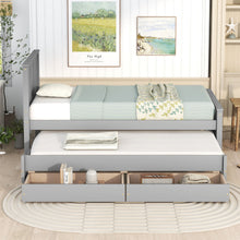 Load image into Gallery viewer, Platform Bed With Trundle And Drawers

