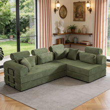 Load image into Gallery viewer, Modern L-Shape Modular Sectional Sofa, Compressed Design
