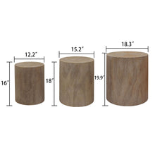 Load image into Gallery viewer, Cylinder Nesting Tables (Set of 3)
