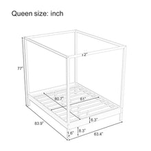 Load image into Gallery viewer, Canopy Bed Frame 4 Poster Platform Bed With Slats Support, No Box Spring Needed
