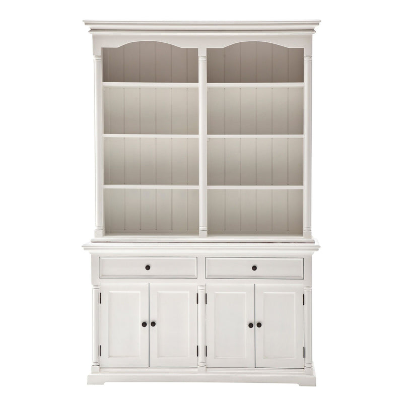 Sideboard With Hutch Two Drawers - White