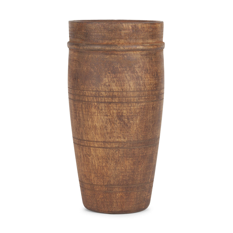 Reclaimed Cylinder Table Vase - Brown