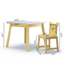 Load image into Gallery viewer, Kids Table And Chair Set With Cartoon Animals Design - White
