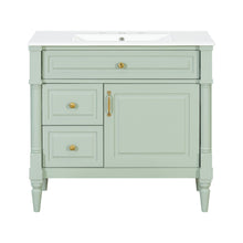 Load image into Gallery viewer, Freestanding Bathroom Vanity With Sink, Adjustable Shelf, Flip Drawer
