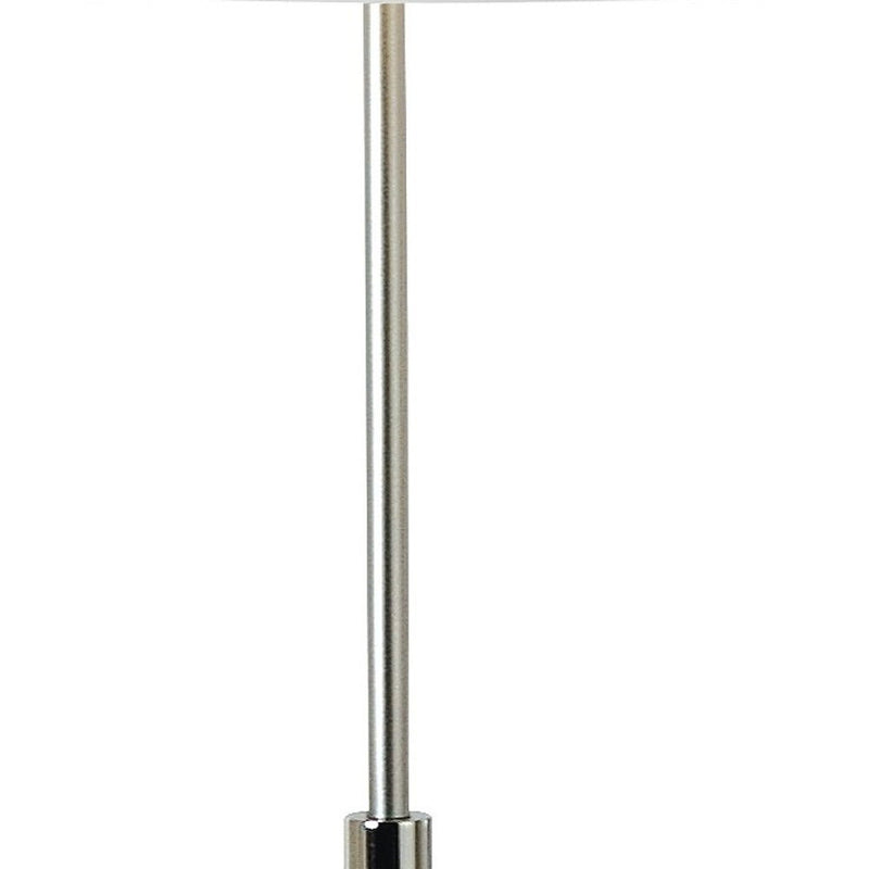 62" Traditional Shaped Floor Lamp With White Empire Shade - Chrome