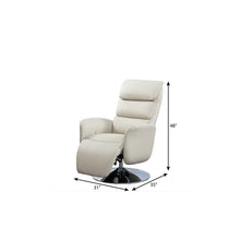 Load image into Gallery viewer, Tufted Genuine Leather Power Swivel Recliner (730551) - Sand
