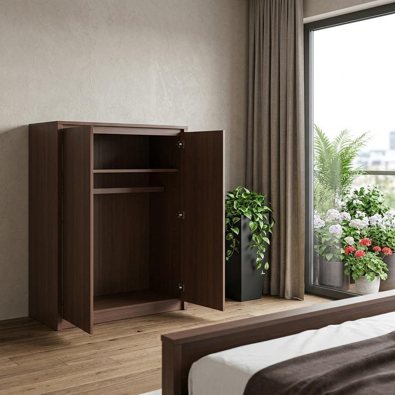 Solid Wood Four Door Combo Dresser (765064) - Coffee