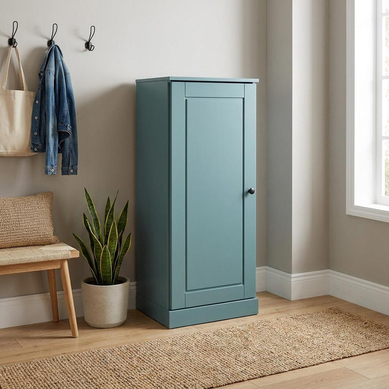 Ten Pair Solid Woodshoe Storage Cabinet (752067) - Aqua
