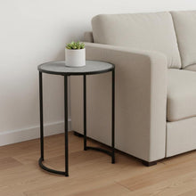 Load image into Gallery viewer, 24" Round End Table - Black And Gray
