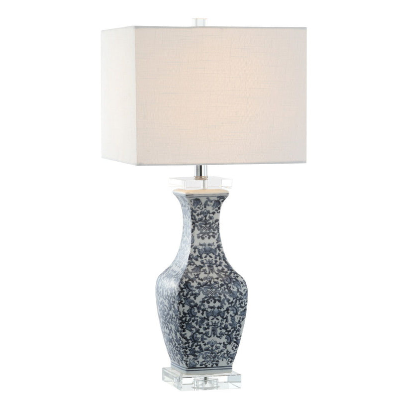 Novelty Table Lamp With Square Shade - Blue