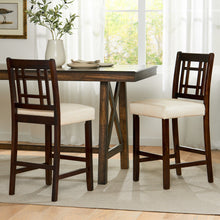 Load image into Gallery viewer, Upholstered Dining Chairs, Modern Dining Room Chairs For Dining Room Kitchen With Acacia Wood Legs (Set of 2) - Mahogany / Beige
