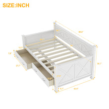 Load image into Gallery viewer, Modern Daybed With 2 Large Drawers, X Shaped Frame
