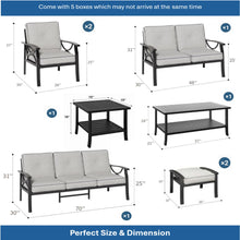 Load image into Gallery viewer, Patio Furniture Set With Coffee Table And Cushions For Backyard
