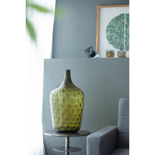 Load image into Gallery viewer, Hammered Table Vase - Olive Green
