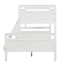 Load image into Gallery viewer, Twin over Full Bunk Bed with ladder, Safety Guardrail, Perfect for Bedroom, White(Old SKU: SM000118AAK-1)
