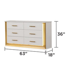 Load image into Gallery viewer, Obsession - 6 Drawer Dresser - White
