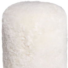 Load image into Gallery viewer, Short Hair Sheepskin Stump Pouf - White
