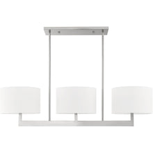 Load image into Gallery viewer, 22" Three Light Dimmable Chandelier With Shades - Nickel
