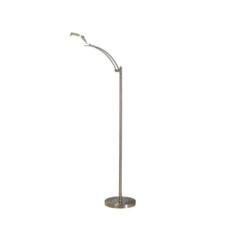 Adjustable LED Task Floor Lamp - Nickel