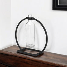 Load image into Gallery viewer, Abstract Cylinder Table Vase (397541) - Black
