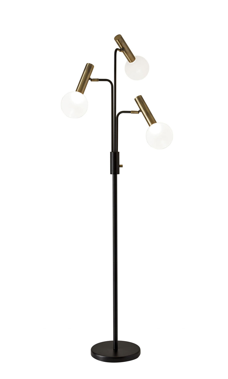 Three Light Novelty Floor Lamp - Black