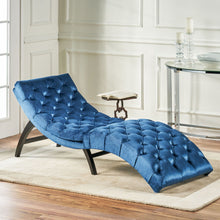 Load image into Gallery viewer, Elegant Tufted Chaise Lounge With Curved Design
