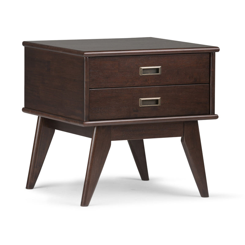 Wood End Table - Dark Brown