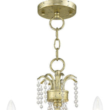 Load image into Gallery viewer, 19" Three Light Metal Dimmable Chandelier With Shades - Gold / Clear
