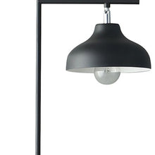 Load image into Gallery viewer, LED Arc Floor Lamp With Black Metal Bowl Shade - Black
