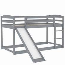 Load image into Gallery viewer, Twin over Twin Bunk Bed with Convertible Slide and Ladder , Gray(Old SKU:WF281725AAE)
