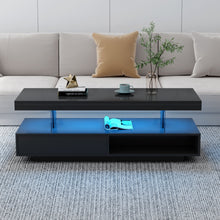 Load image into Gallery viewer, LED Coffee Table With 2 Drawers And Display Shelves
