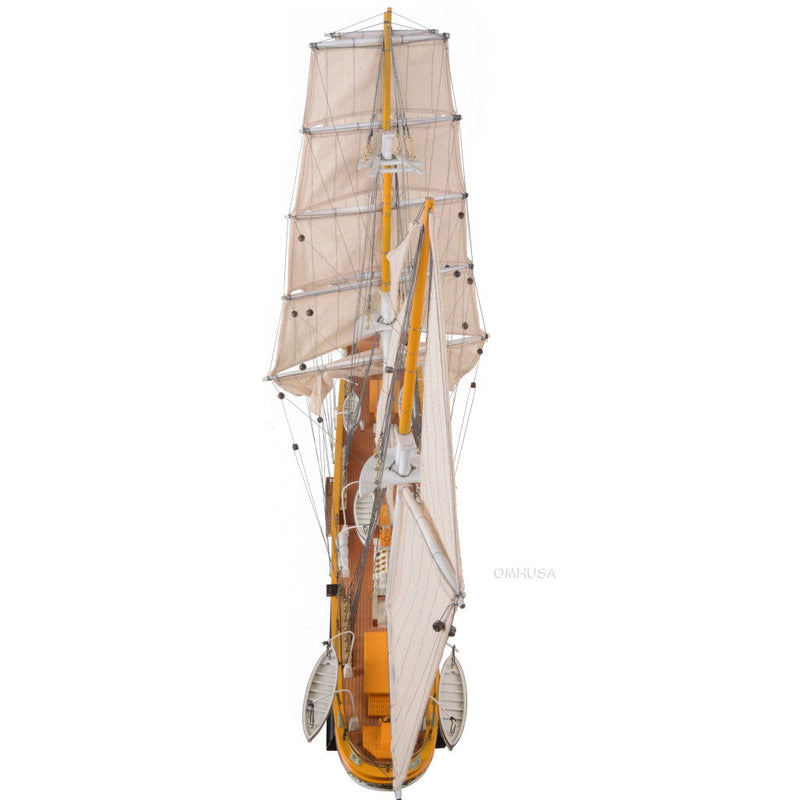 Hand Painted Model Boat (624646) - Dark Brown / Beige