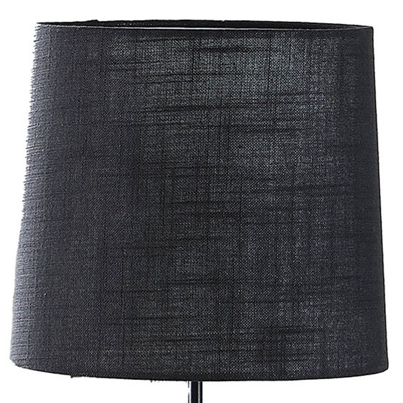 Monkey Table Lamp With Black Drum Shade - Antiqued Gold