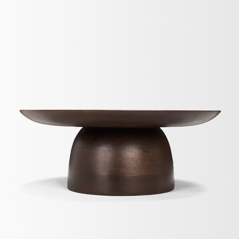 Hand Finished Round Vanity Tray (731280) - Brown