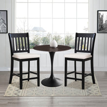 Load image into Gallery viewer, Transitional Rubberwood Dining Room Chairs (Set of 2) With Slatted Back - Black
