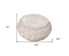 Load image into Gallery viewer, Cotton Ottoman Round - Beige

