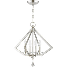 Load image into Gallery viewer, 19'' 4-Light Dimmable Chandelier With Shades - Nickel
