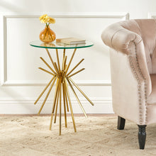 Load image into Gallery viewer, Table With Sunburst Design - Gold
